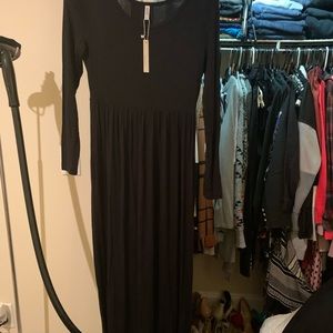 NWT Long black Maxi dress